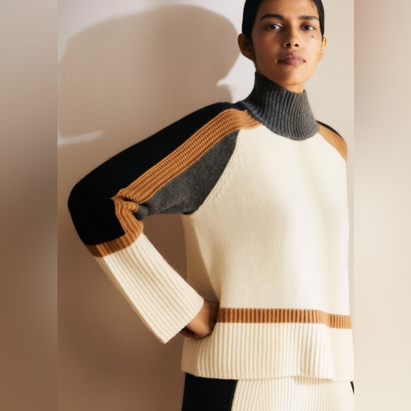 NEW ME + EM sweater merino wool & cashmere sz L - Picture 4 of 12